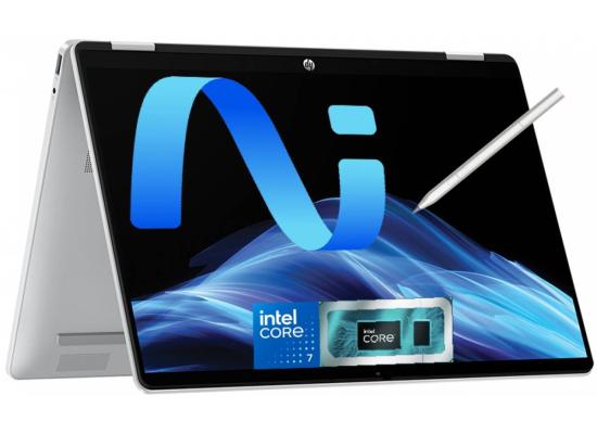 HP OmniBook 5 Flip Laptop (14-fp0016ne) 14" FHD+ (1920 x 1200) IPS 60Hz Touch, Intel® Core 7 150U, 16GB LPDDR5 Ram Onboard, 512 M.2 PCIe Gen 4, Intel Graphics, Windows 11 Home w/ HP Rechargeable Tilt Pen - Silver