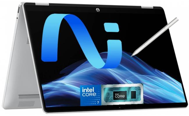 HP OmniBook 5 Flip Laptop (14-fp0016ne) 14" FHD+ (1920 x 1200) IPS 60Hz Touch, Intel® Core 7 150U, 16GB LPDDR5 Ram Onboard, 512 M.2 PCIe Gen 4, Intel Graphics, Windows 11 Home w/ HP Rechargeable Tilt Pen - Silver