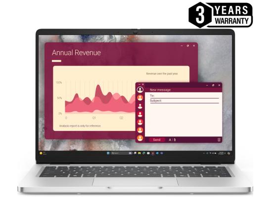 Dell Pro 14, Metallic Finish Laptop, 14" FHD+ IPS, Intel Core Ultra 7 processor 265U vPRO, 16GB DDR5, 512GB M.2 NVMEe SSD, Intel Integrated Graphics - Platinum Silver (3 Years Warranty)