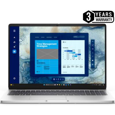 Dell Pro 16, Metallic Finish Laptop, 16" FHD+ IPS, Intel Core Ultra 7 processor 265U vPRO, 16GB DDR5, 512GB M.2 NVMEe SSD, Intel Integrated Graphics - Platinum Silver (3 Years Warranty)