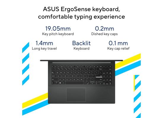 ASUS VivoBook Go 15, 15.6" IPS FHD, 13th Gen Intel Core I3-N305, 4GB DDR4 RAM, 512GB M.2 PCIe NVMe, Intel® UHD Graphics, Black Home & Light Use Laptop