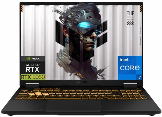 ASUS TUF Gaming F16 16" IPS FHD+ (1920 x 1200) @165Hz, 14th Gen Intel Core i7-14650HX, Nvidia RTX 5050 6GB GDDR7, 16GB DDR5 RAM, 512GB M.2 PCIe NVMe Gen4 - Jaeger Gray Gaming Laptop