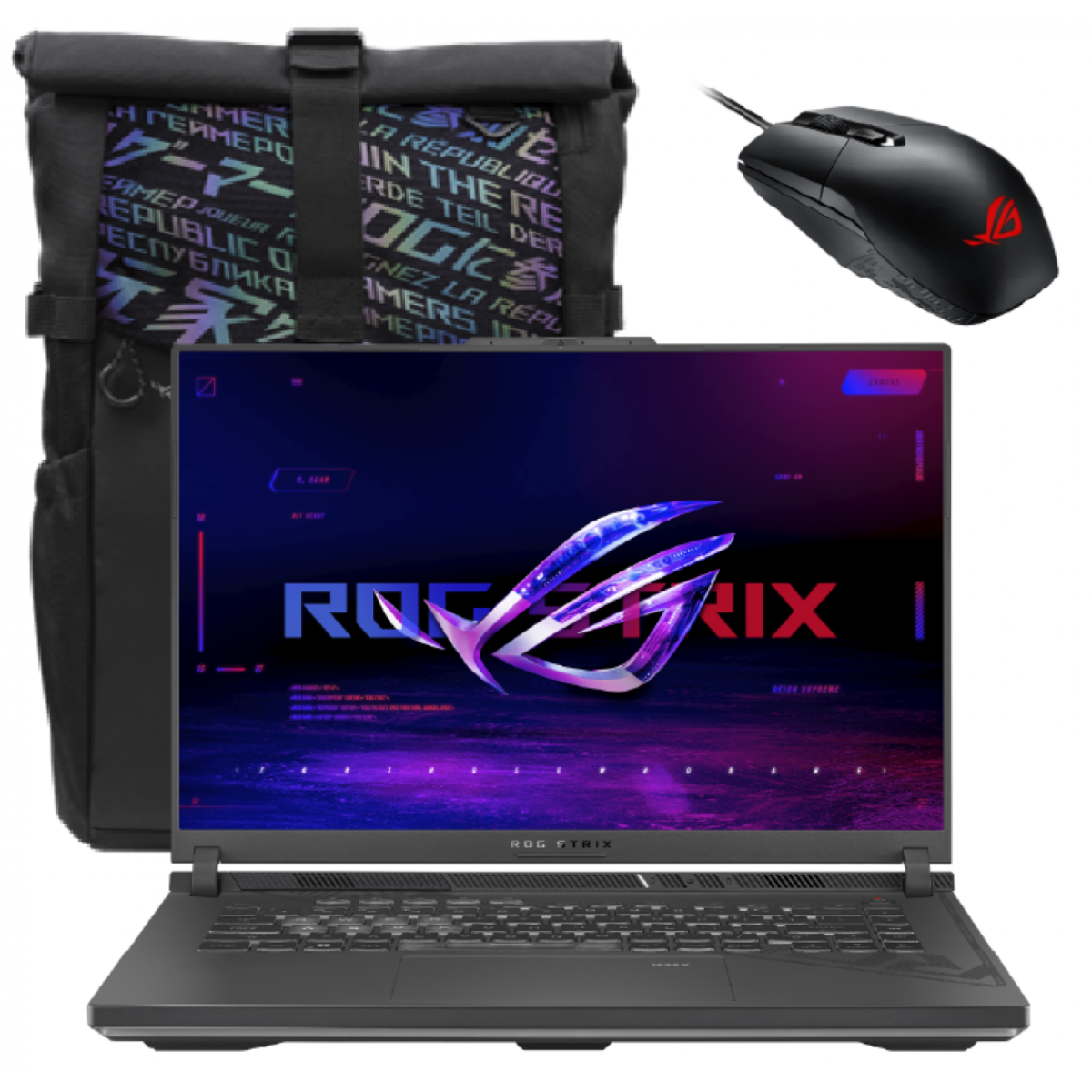 ASUS ROG Strix G16 (2024) 16" FHD+ 165Hz IPS, 13th Gen Intel Core i7-13650HX, Nvidia RTX 4050 6GB GDDR6, 16GB DDR5 RAM, 1TB M.2 PCIe NVMe - Eclipse Gray Gaming Laptop w/ ROG Impact Gaming Mouse + ROG Backpack