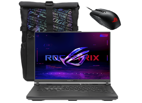 ASUS ROG Strix G16 (2024) 16" FHD+ 165Hz IPS, 13th Gen Intel Core i7-13650HX, Nvidia RTX 4050 6GB GDDR6, 16GB DDR5 RAM, 1TB M.2 PCIe NVMe - Eclipse Gray Gaming Laptop w/ ROG Impact Gaming Mouse + ROG Backpack