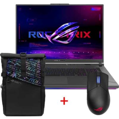 ASUS ROG Strix G18 (2024) 18" 2.5K 240Hz IPS, 14th Gen Intel Core i9-14900HX, Nvidia RTX 4060 8GB GDDR6, 32GB DDR5 RAM, 1TB M.2 PCIe NVMe - Eclipse Gray Gaming Laptop w/ Free Asus Rog Backpack & Rog Impact Gaming Mouse