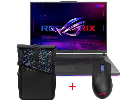 ASUS ROG Strix G18 (2024) 18" 2.5K 240Hz IPS, 14th Gen Intel Core i9-14900HX, Nvidia RTX 4070 8GB GDDR6, 32GB DDR5 RAM, 1TB M.2 PCIe NVMe - Eclipse Gray Gaming Laptop w/ Free Asus Rog Backpack & Rog Impact Gaming Mouse