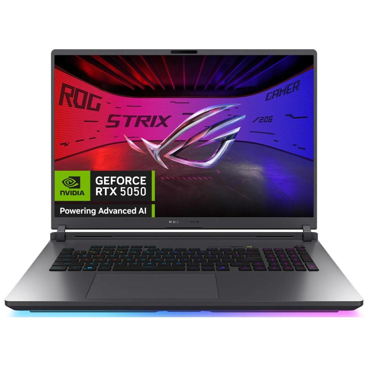ASUS ROG Strix G18 18" IPS FHD+ (1920 x 1200) @ 144Hz, 14th Gen Intel Core i7-14650HX, Nvidia RTX 5050 8GB GDDR7, 16GB DDR5 RAM, 512GB M.2 PCIe NVMe Gen4 - Eclipse Gray Gaming Laptop