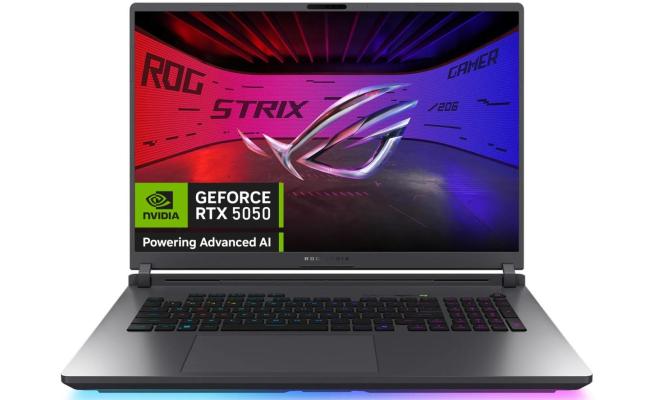 ASUS ROG Strix G18 18" IPS FHD+ (1920 x 1200) @ 144Hz, 14th Gen Intel Core i7-14650HX, Nvidia RTX 5050 8GB GDDR7, 16GB DDR5 RAM, 512GB M.2 PCIe NVMe Gen4 - Eclipse Gray Gaming Laptop