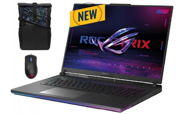 ASUS ROG Strix SCAR G18 (2024) 18" 2.5K 240Hz IPS, 14th Gen Intel Core i9-14900HX, Nvidia RTX 4090 16GB GDDR6, 64GB DDR5 RAM, 1TB M.2 PCIe NVMe - Black Gaming Laptop w/ Free Asus Rog Backpack + Asus Rog Gladius III Mouse