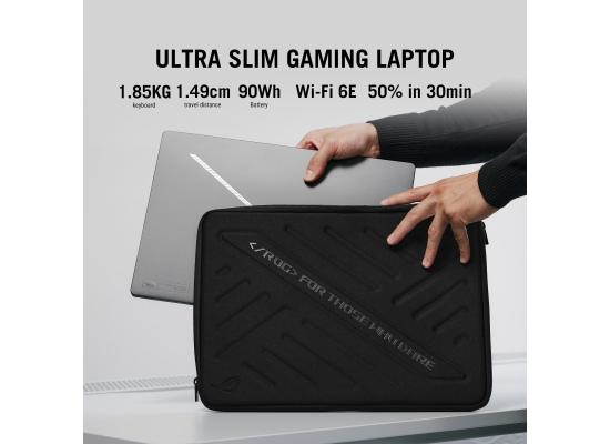 ASUS ROG Zephyrus G16 (2025) 16" 2.5K 240Hz OLED, Intel Core Ultra 9 2nd Gen Processor 285H, Nvidia RTX 5090 24GB GDDR7, 64GB LPDDR5X RAM, 1TB M.2 PCIe 4.0 NVMe w/ ROG Zephyrus Sleeve & ROG Impact Gaming Mouse - Platinum White Laptop