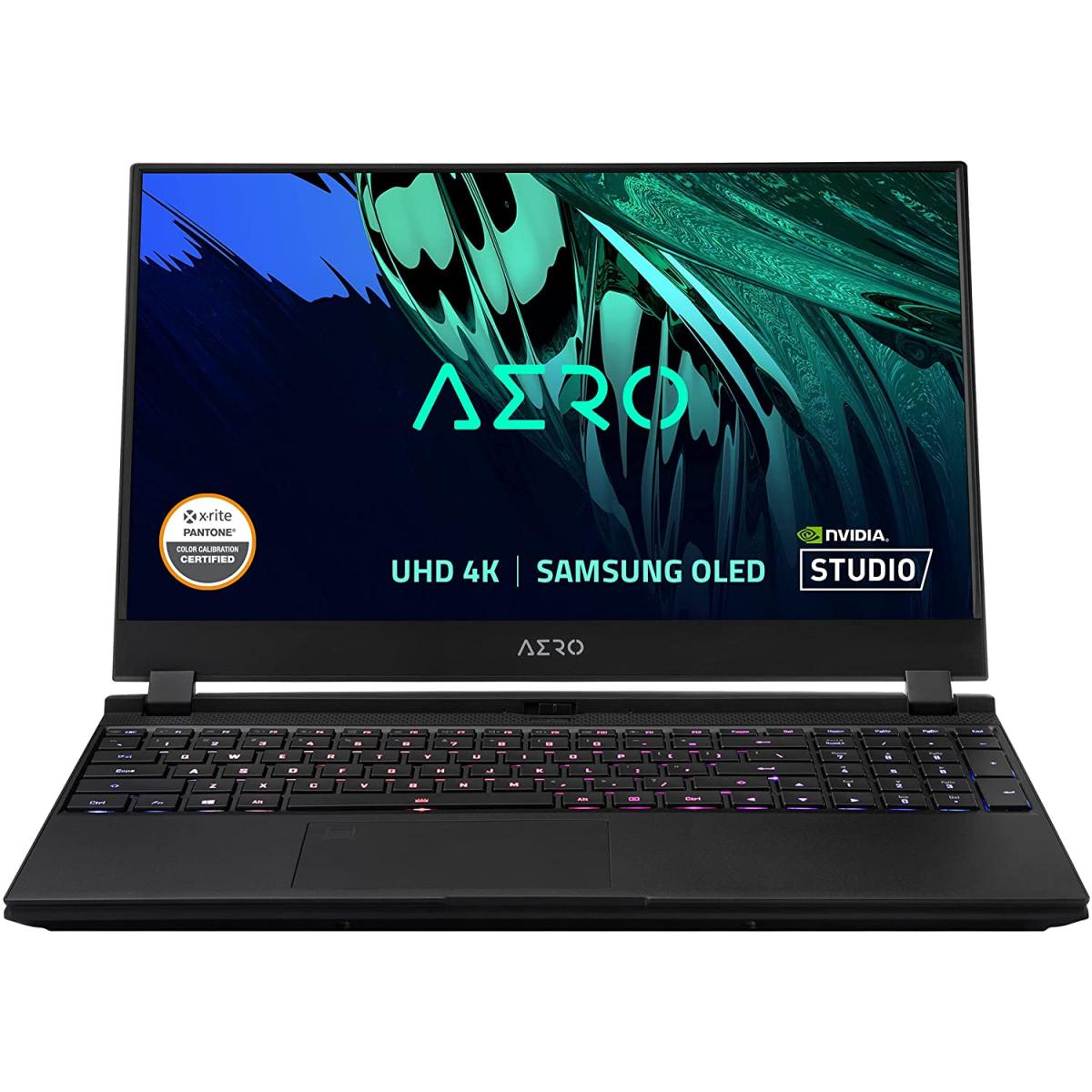GIGABYTE AERO 15 OLED YD-15.6" 4K UHD HDR (3840x2160) Samsung AMOLED, Intel Core i9-11980HK NVIDIA RTX 3080 16GB GDDR6 32GB RAM 512GB NVMe Gen4+1TB NVMe Gen3 Windows 10 Pro - Gaming Laptop