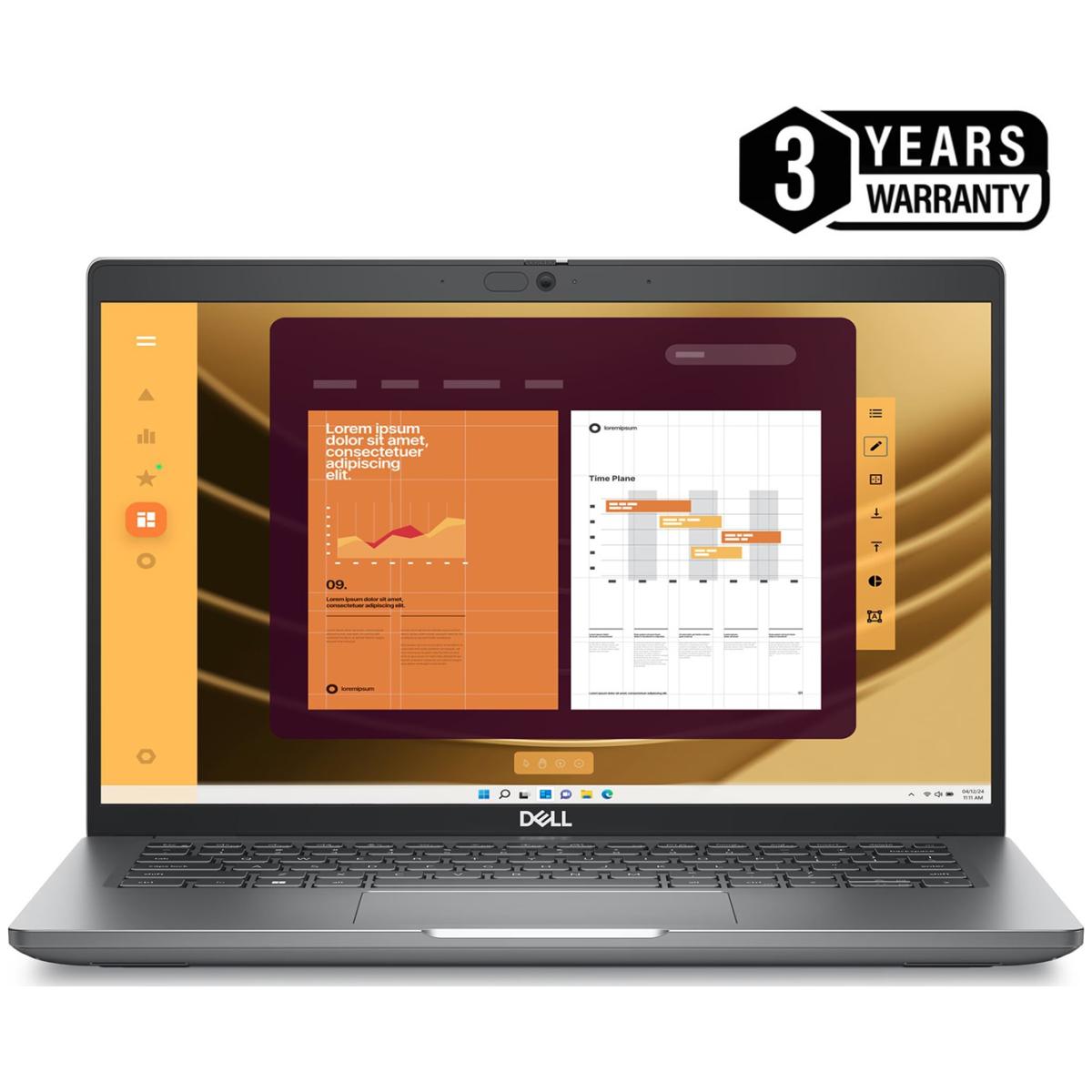 Dell Latitude 5450 Titan Grey Business Laptop, 14" FHD IPS, Intel Core Ultra 5 processor 135U vPro, Intel Integrated Graphics, 8GB DDR5 RAM, 512GB Gen4 M.2 PCIe NVMe (3 Years Warranty)