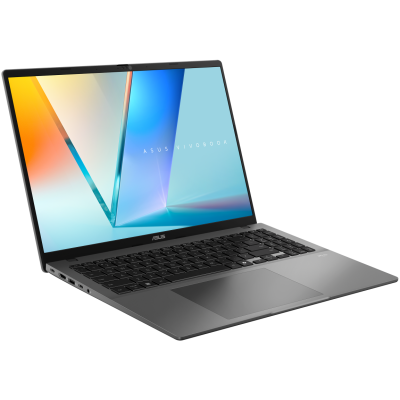 ASUS Vivobook S16 16" FHD+ (1920 x 1200) IPS 144Hz, Intel Core Ultra 7 processor 255H, Intel Arc Graphics, 16GB DDR5, 1TB M.2 PCIe NVMe Gen4 - Matte Gray