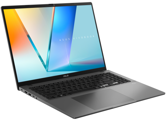 ASUS Vivobook S16 16" FHD+ (1920 x 1200) IPS 144Hz, Intel Core Ultra 7 processor 255H, Intel Arc Graphics, 16GB DDR5, 1TB M.2 PCIe NVMe Gen4 - Matte Gray