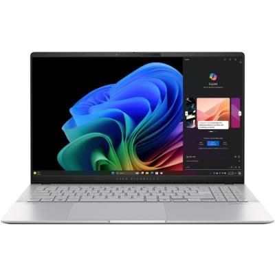 ASUS Vivobook S 15 15.6"3K (2880 x 1620) OLED, Snapdragon® X Plus X1P 42 100 Processor, Qualcomm Adreno Graphics, 16GB LPDDR5x Ram, 1TB M.2 NVMEe SSD Gen4 - Cool Silver Laptop, Windows 11 Home.