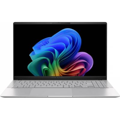 ASUS Vivobook S15 15.6" OLED 3K @120Hz Laptop, Snapdragon X Elite (X1E-78-100), Adreno X1-85 Integrated Graphics, 32GB LPDDR5X RAM Soldered, 1TB M.2 PCIe NVMe Gen4, Windows 11 Home - Cool Silver