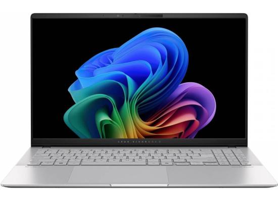 ASUS Vivobook S15 15.6" OLED 3K @120Hz Laptop, Snapdragon X Elite (X1E-78-100), Adreno X1-85 Integrated Graphics, 32GB LPDDR5X RAM Soldered, 1TB M.2 PCIe NVMe Gen4, Windows 11 Home - Cool Silver