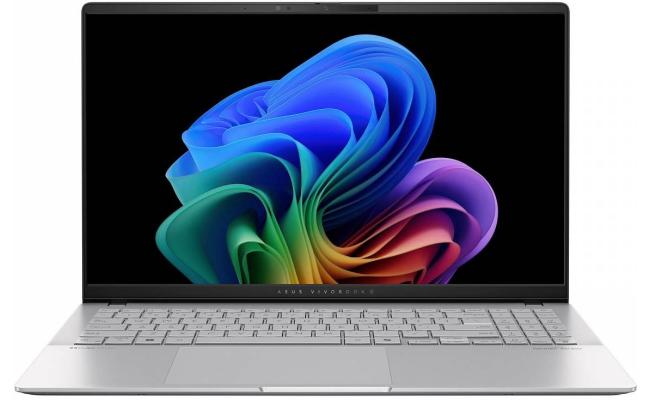 ASUS Vivobook S15 15.6" OLED 3K @120Hz Laptop, Snapdragon X Elite (X1E-78-100), Adreno X1-85 Integrated Graphics, 32GB LPDDR5X RAM Soldered, 1TB M.2 PCIe NVMe Gen4, Windows 11 Home - Cool Silver