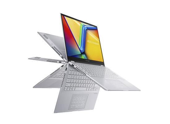 ASUS Vivobook S 14 Flip, 14" WUXGA FHD+ IPS Touch, 13th Gen Intel Core i5-13500H, Intel® Iris® Xe Graphics, 8GB DDR4 RAM, 512GB M.2 PCIe NVMe Gen4, Windows 11 Home - Lightweight Silver Laptop w/ Asus Stylus Pen