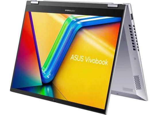 ASUS Vivobook S 14 Flip, 14" WUXGA FHD+ IPS, 13th Gen Intel Core i7-13700H, 16GB DDR4 RAM, 512GB M.2 PCIe NVMe, Intel® Iris® Xe Graphics, Silver Home & Light Use Laptop