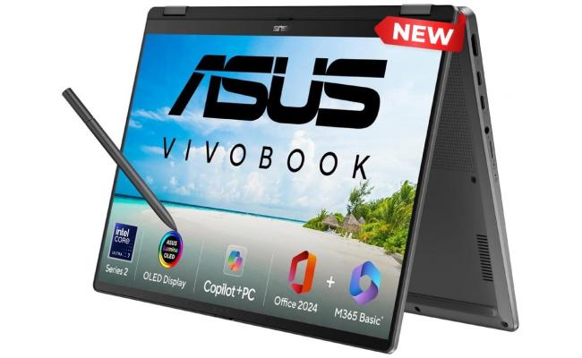 ASUS Vivobook 14 Flip, 14" WUXGA FHD+ OLED Touch 1.07B Colors 60Hz, Intel Core Ultra 7 processor Ultra 7 256V, 16GB LPDDR5X RAM, 512GB M.2 PCIe NVMe, Intel Arc Graphics, Windows 11 Home, w/ Asus Stylus Pen - Matte Gray Laptop ASUS Vivobook 14 Flip, 14" WUXGA FHD+ OLED Touch 1.07B Colors 60Hz, Intel Core Ultra 7 processor Ultra 7 256V, 16GB LPDDR5X RAM, 512GB M.2 PCIe NVMe, Intel Arc Graphics, Windows 11 Home, w/ Asus Stylus Pen - Matte Gray Laptop