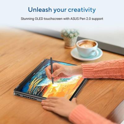 Asus VivoBook 16 Flip 16.0" 3K 120Hz OLED Touch With Asus Pen, Intel Core Ultra 7 processor 256V, Nvidia RTX 5050 8GB GDDR7, 16GB LPDDR5x Ram, 1TB M.2 NVMEe SSD Gen4 - Matte Gray Laptop