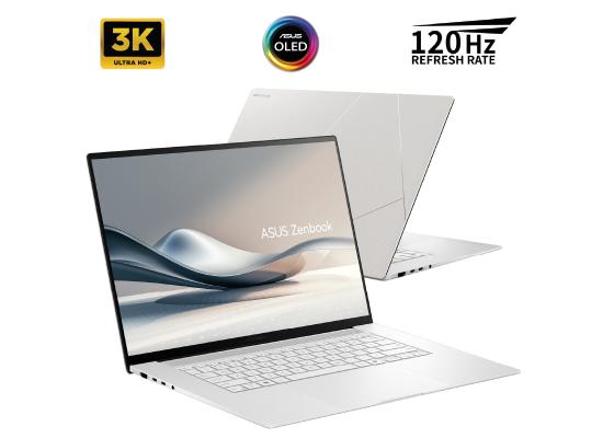 ASUS Zenbook S 16 16" 3K (2880 x 1800) OLED Touch 120Hz 1B Colors, AMD Ryzen AI 300 Series Ryzen™ AI 9 HX 370,  AMD Radeon 890M, 32GB LPDDR5X, 2TB M.2 PCIe NVMe Gen4, Windows 11 Home - Scandinavian White