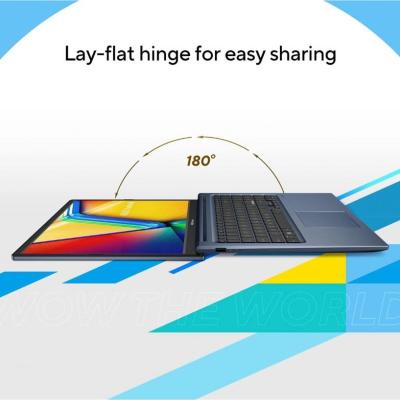 ASUS VivoBook 15, 15.6" FHD, 13th Gen Intel Core i3-1315U, 8GB RAM, 512GB M.2 PCIe NVMe, Intel® UHD Graphics, Quiet Blue Home & Light Use Laptop