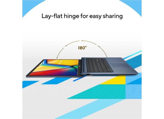 ASUS VivoBook 15, 15.6" FHD, 13th Gen Intel Core i3-1315U, 4GB RAM, 512GB M.2 PCIe NVMe, Intel® UHD Graphics, Quiet Blue Home & Light Use Laptop