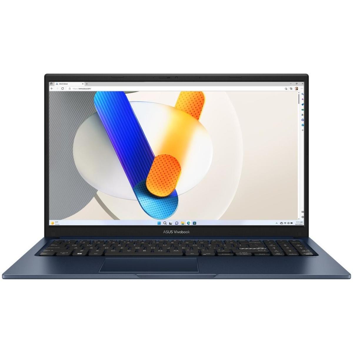 ASUS VivoBook 15, 15.6" FHD, 13th Gen Intel Core i3-1315U, 4GB RAM, 512GB M.2 PCIe NVMe, Intel® UHD Graphics, Quiet Blue Home & Light Use Laptop