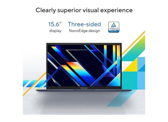 Asus VivoBook 15, 15.6" FHD, 13th Gen Intel Core i7-1355U, 8GB DDR4 Onboard RAM, 512GB M.2 PCIe NVMe, Intel® Iris® Xe Graphics, Silver Home & Light Use Laptop