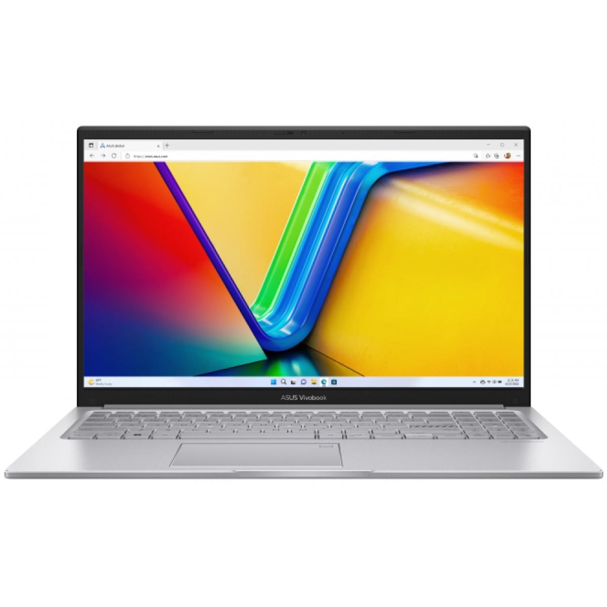 Asus VivoBook 15, 15.6" FHD, 13th Gen Intel Core i7-1355U, 8GB DDR4 Onboard RAM, 512GB M.2 PCIe NVMe, Intel® Iris® Xe Graphics, Silver Home & Light Use Laptop