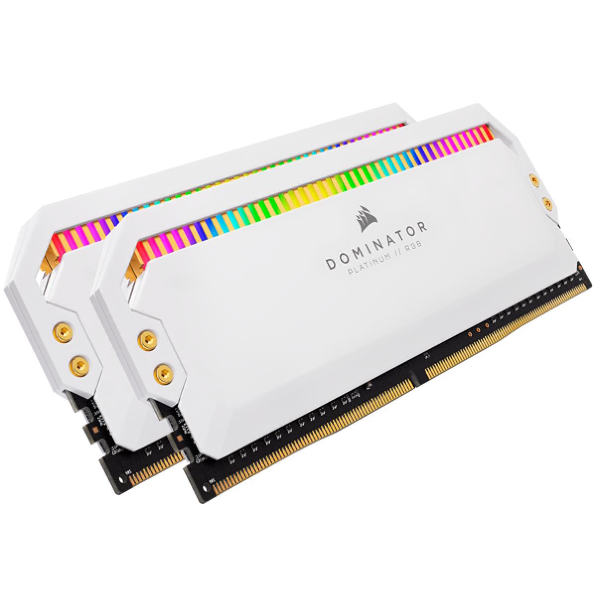 CORSAIR Dominator Platinum RGB 16GB (2 x 8GB) DDR4 RAM 3200MHz CL16 Memory Kit-White