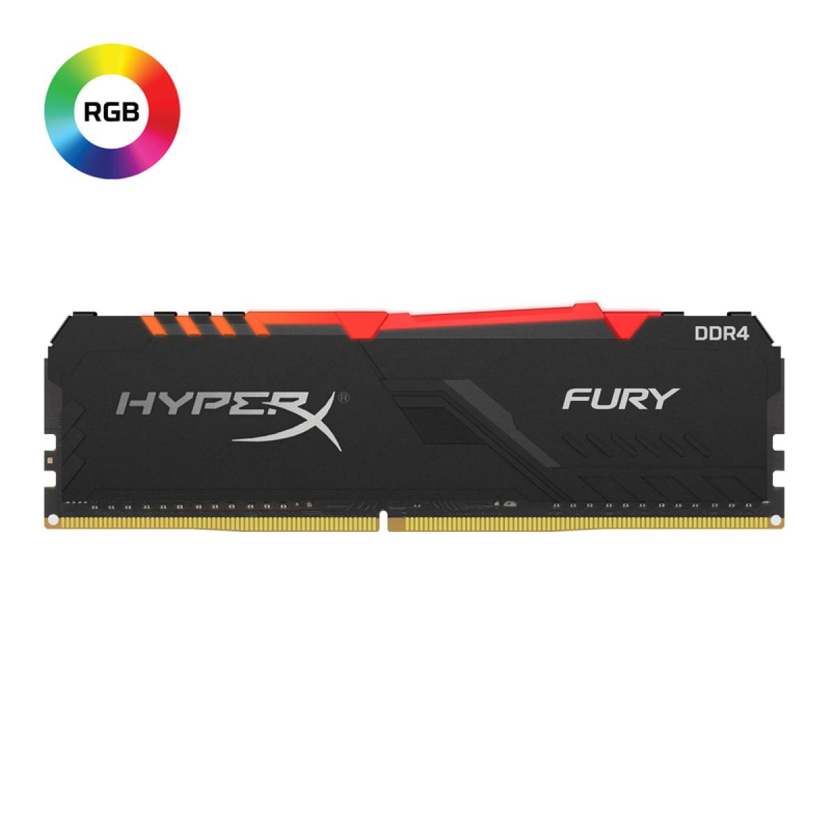 HYPER-X Fury 8GB RGB DDR4 3200MHz Black Desktop Memory