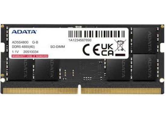 ADATA Single 16GB DDR5 4800MT/s CL40 SODIMM Laptop Memory