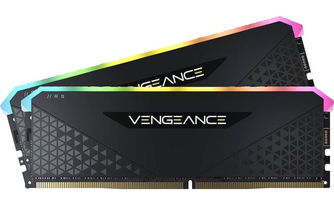 CORSAIR VENGEANCE RGB RS 64GB (2x32GB) DDR4 RAM 3600MHz CL18 Memory Kit — Black