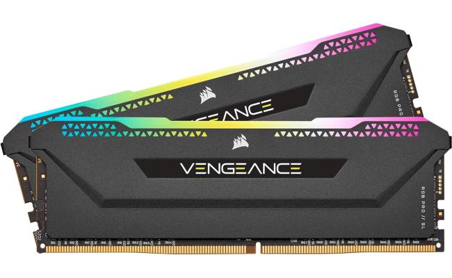 CORSAIR VENGEANCE RGB PRO SL 16GB (2x8GB) DDR4 RAM 3200MHz CL16 Memory Kit — Black