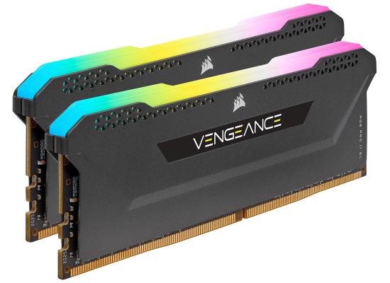 CORSAIR VENGEANCE RGB PRO SL 32GB (2x16GB) DDR4 RAM 3200MHz CL16 Memory Kit — Black