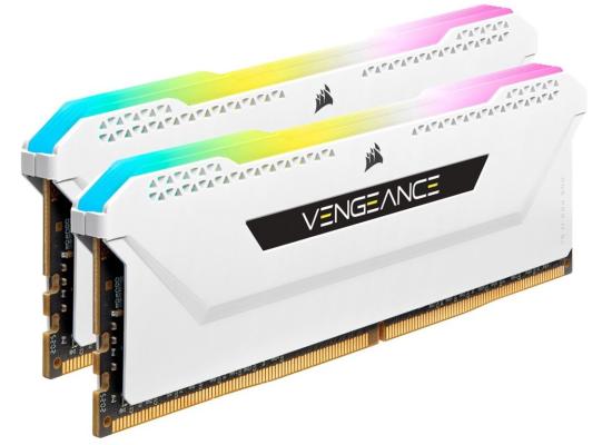 CORSAIR VENGEANCE RGB PRO SL 32GB (2x16GB) DDR4 RAM 3200MHz CL16 Memory Kit — White