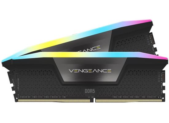 CORSAIR VENGEANCE RGB 64GB (2x32GB) DDR5 RAM 6000MT/s CL30 Memory Kit — Black