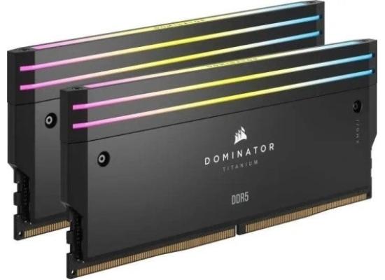 CORSAIR DOMINATOR TITANIUM RGB 48GB (2x24GB) DDR5 RAM 7200MT/s CL36 Memory Kit — Black