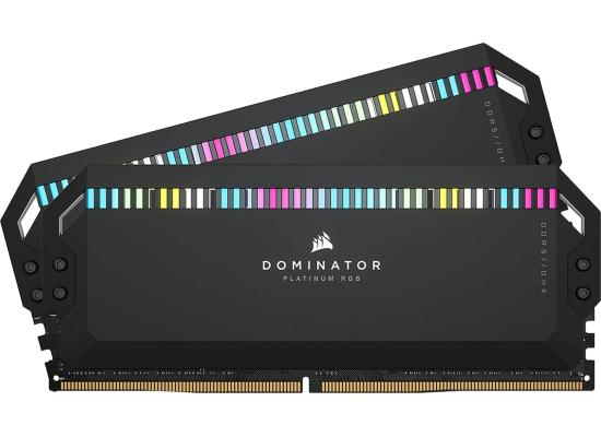 CORSAIR DOMINATOR PLATINUM RGB 32GB (2x16GB) DDR5 RAM 6000MT/s CL30 Memory Kit — Black
