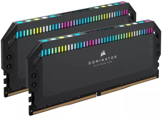 CORSAIR DOMINATOR PLATINUM RGB 64GB (2x32GB) DDR5 RAM 6000MT/s CL30 Memory Kit — Black