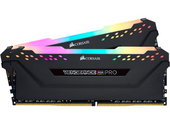 CORSAIR VENGEANCE RGB PRO 16GB (2 x 8GB) DDR4 RAM 3200MHz CL16 Memory Kit — Black