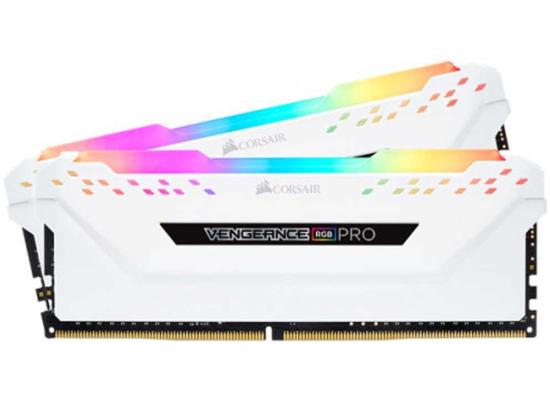 CORSAIR VENGEANCE RGB PRO 16GB (2 x 8GB) DDR4 RAM 3600MHz CL18 Memory Kit — White
