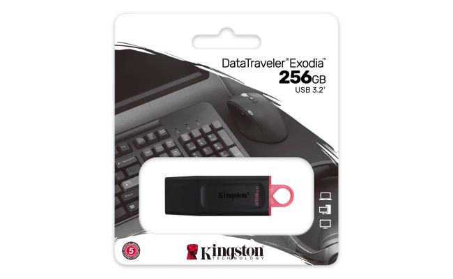 Kingston DataTraveler Exodia USB Flash Drive Single Pack USB 3.2 Gen 1 - 256GB