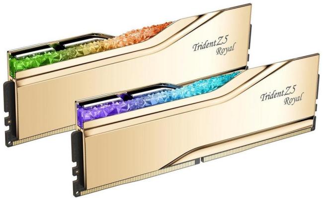 G.SKILL Trident Z5 Royal RGB Series 32GB (2x16GB) DDR5 RAM 6000MT/s CL28 Memory Kit - Gold