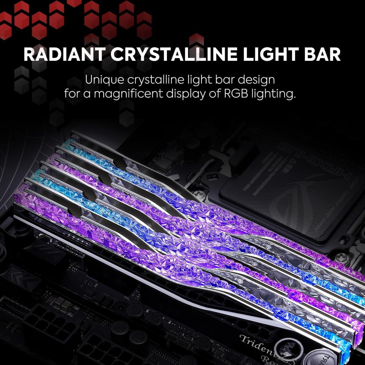 G.SKILL Trident Z5 Royal RGB Series 32GB (2x16GB) DDR5 RAM 6000MT/s CL28 Memory Kit - Silver G.SKILL Trident Z5 Royal RGB Series 32GB (2x16GB) DDR5 RAM 6000MT/s CL28 Memory Kit - Silver