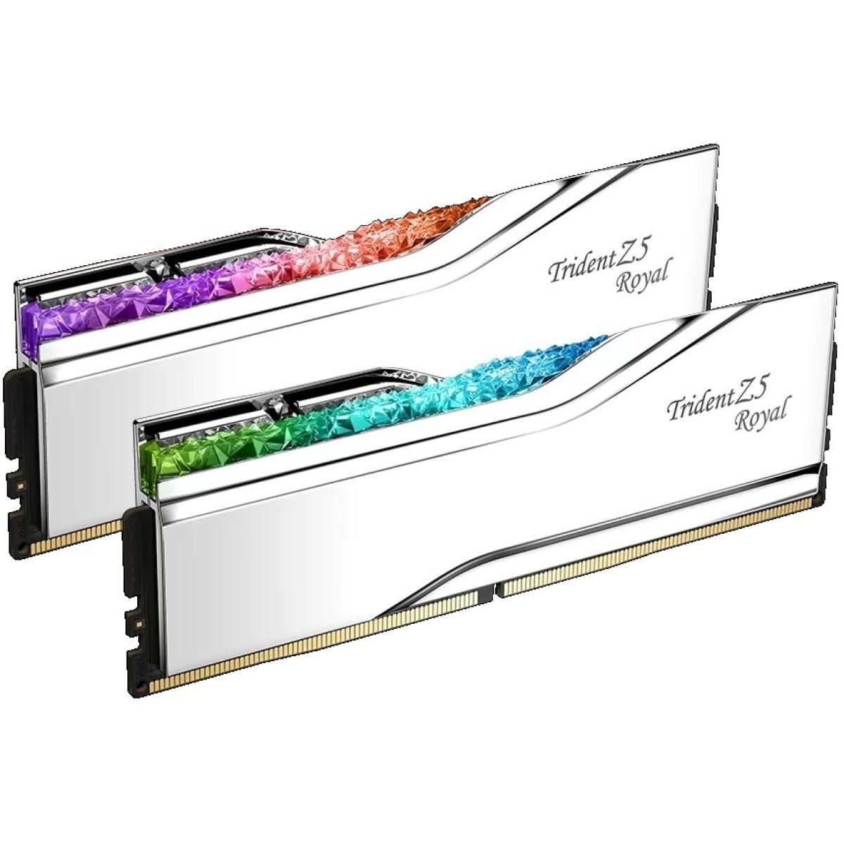 G.SKILL Trident Z5 Royal RGB Series 64GB (2x32GB) DDR5 RAM 6000MT/s CL28 Memory Kit - Silver