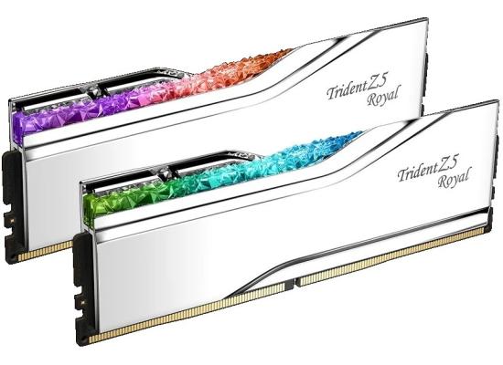 G.SKILL Trident Z5 Royal RGB Series 64GB (2x32GB) DDR5 RAM 6000MT/s CL28 Memory Kit - Silver